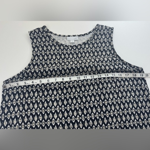 J. Jill 100% Indian Cotton Ikat Print Shift Mini Dress Size Medium - Picture 4 of 8